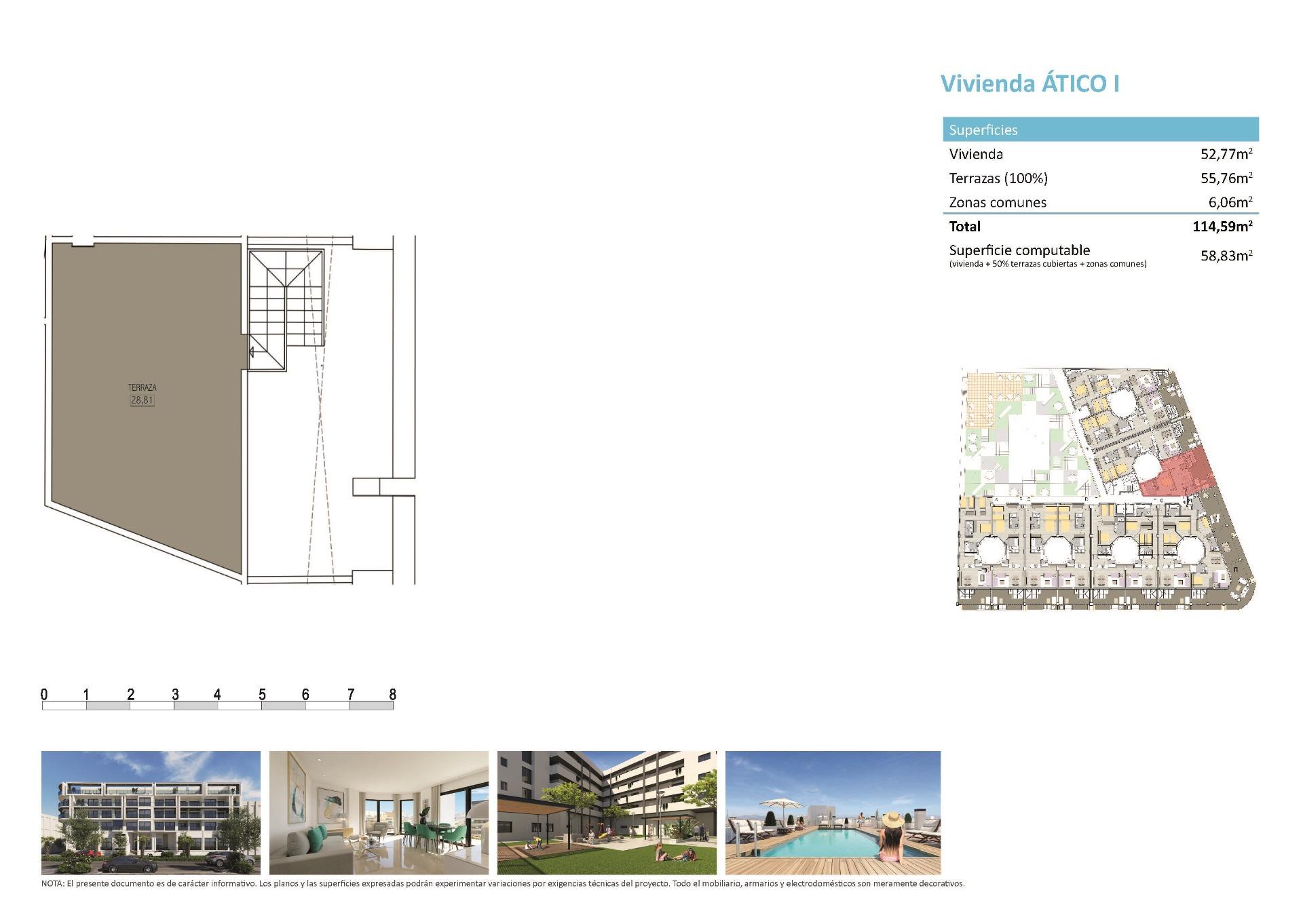 Penthouse til salg i Alicante