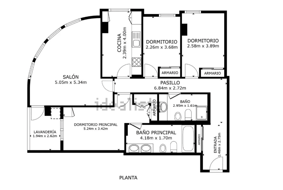 PISO CENTRO PUEBLO 3 DORMITORIOS 2 BAÑOS CERCA DE PLAYA